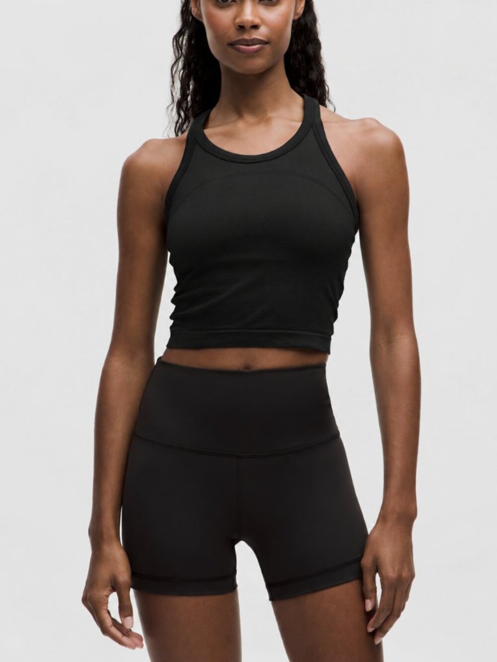 Lululemon Swiftly Tech Cropped Racerback Tank 2.0 Black Size 4